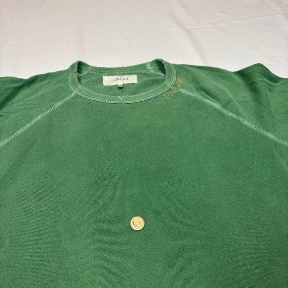 The Great The College Oversized Crew Sweatshirt Women's 0 XS Warrior Chainstitch - Picture 9 of 10